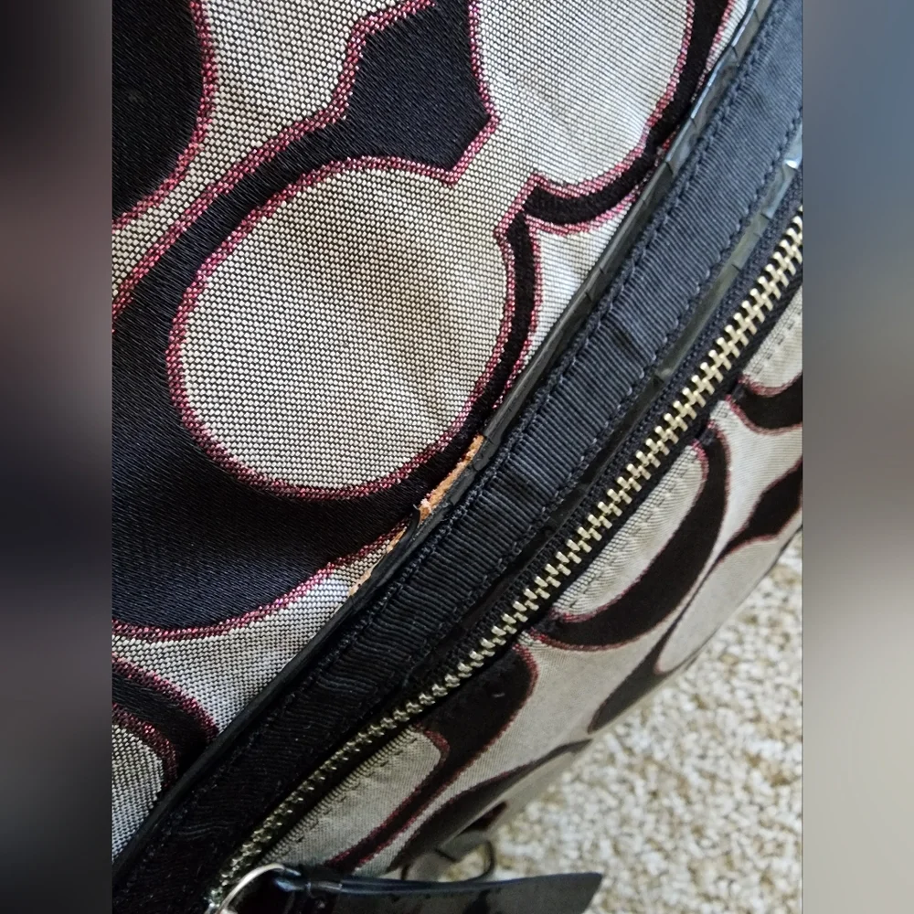 Authentic Coach Purse Black, Gray, Pink - Picture 15 of 15